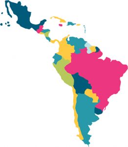 map of central and south america